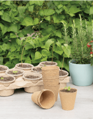 SOGO Biologische Potjes 8cm. verkrijgbaar bij DeDuurzameTuin.nl