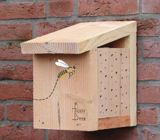 HappyBeez insectenhotel verkrijgbaar bij DeDuurzameTuin.nl