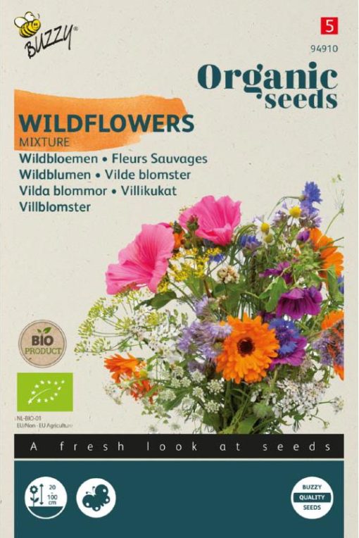 Wilde bloemen zaden-mengsel bio
