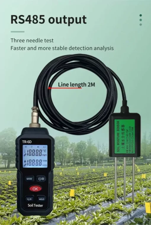 4 in 1 professionele grondmeter 2m RS-485 kabel