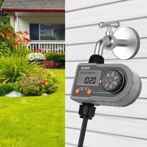 Digitale irrigatietimer Rainpoint aan waterkraan