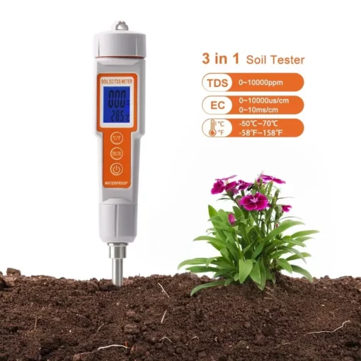 EC-TDS-Temperatuur Grondmeter 3 in 1