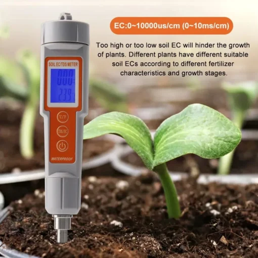 EC-TDS-Temperatuur Grondmeter meting EC