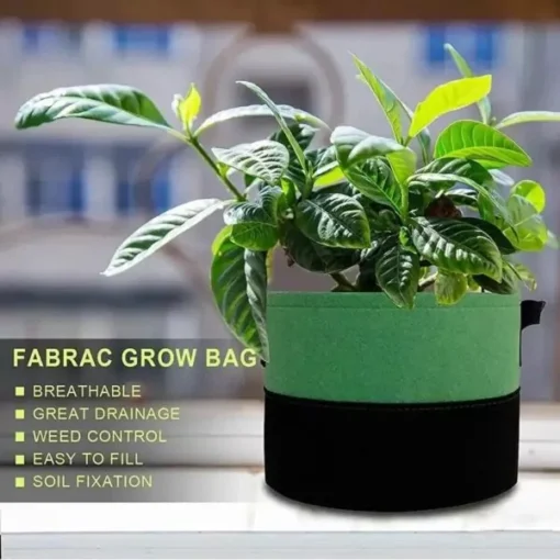 Plantgrowbag kweekzak 18 liter grijs-groen gebruik