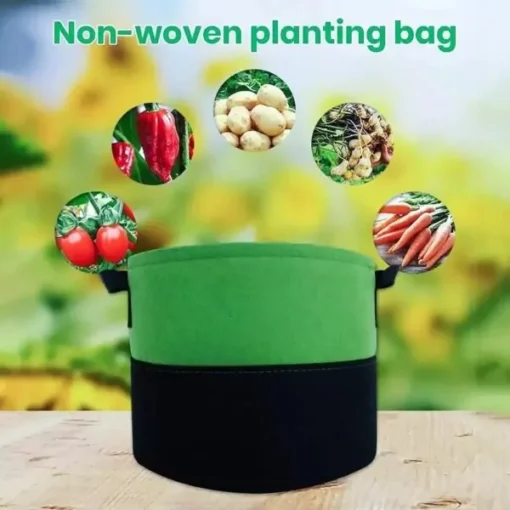 Plantgrowbag kweekzak 18 liter grijs-groen gebruiken voor moestuin